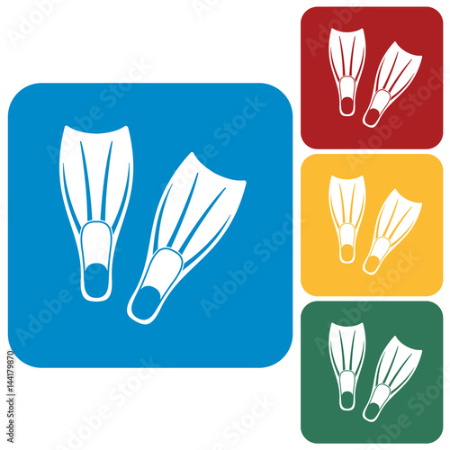 Diving flippers icon