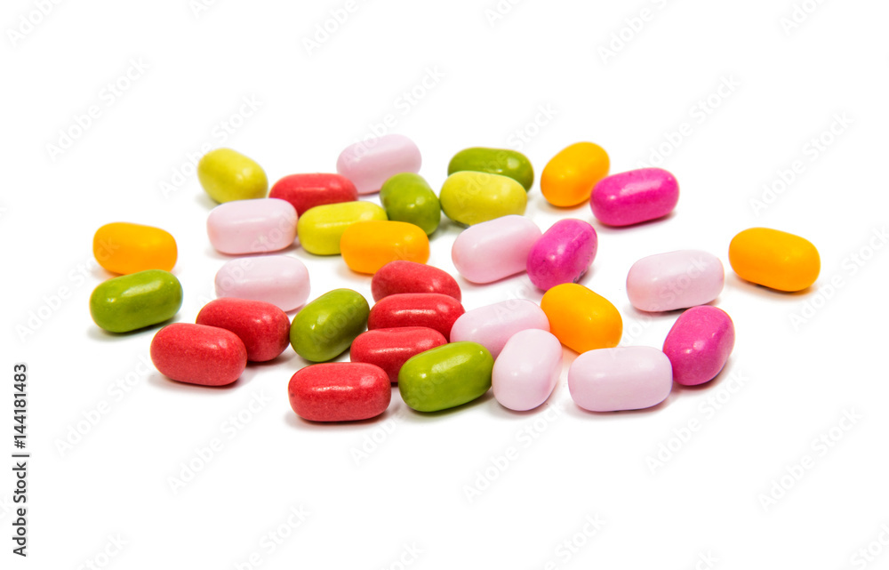 color jelly beans isolated color jelly beans isolated