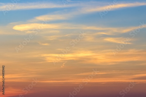 Clear blue sky with cloudy as a background wallpaper, pastel sky wallpaper © bookybuggy
