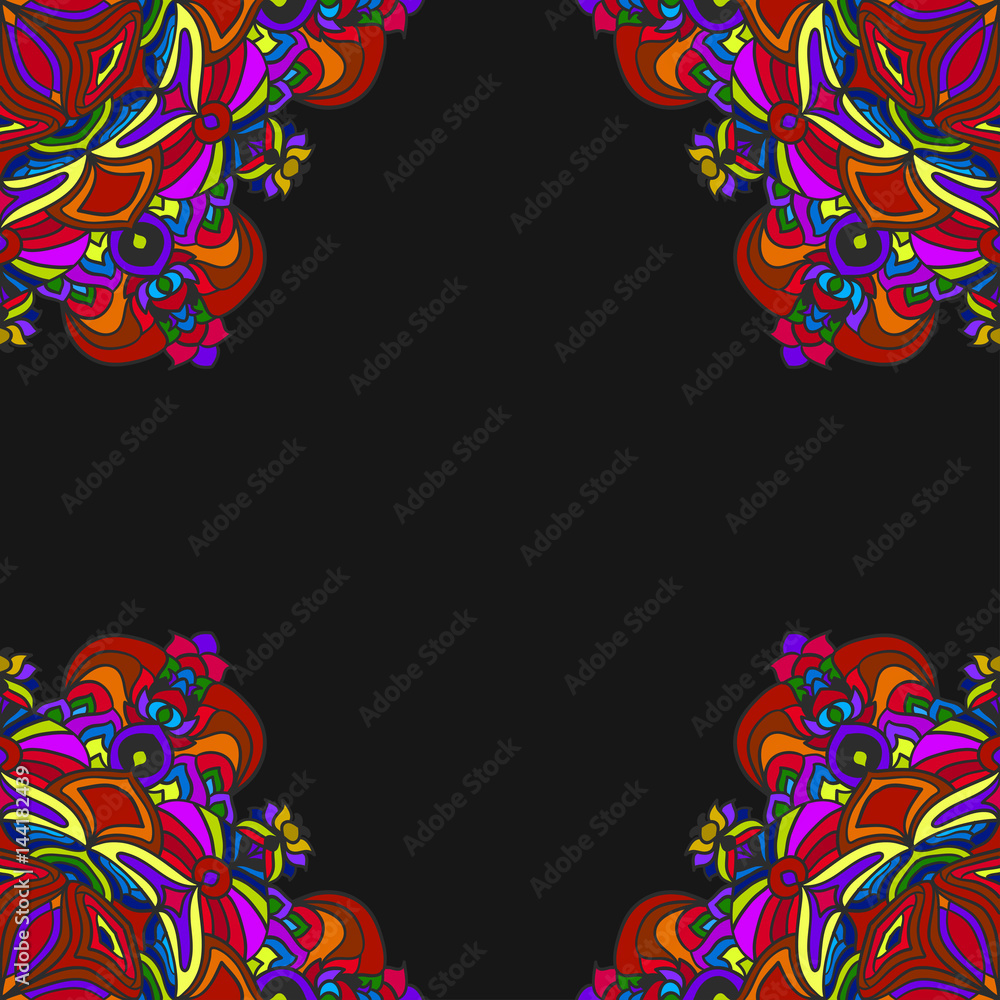 Abstract colorful frame. Vector illustration.