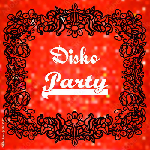 Disco party background. Vector illustration.