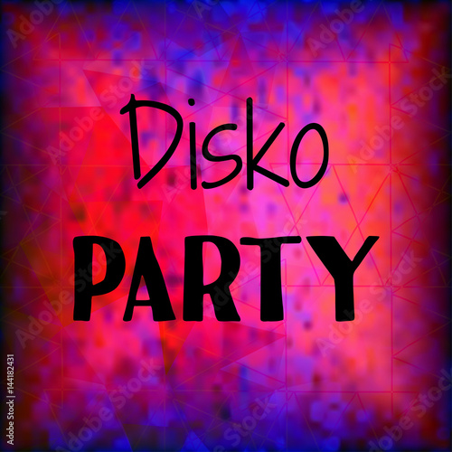 Disco party background. Vector illustration.
