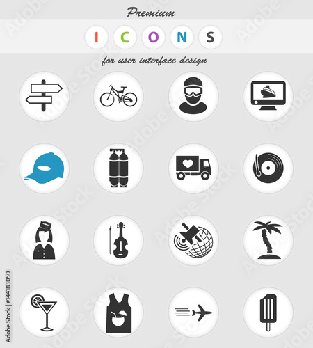 travel icon set