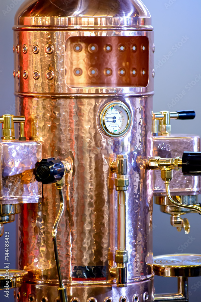 Old coffee machine for brewing from copper StockFoto Adobe Stock