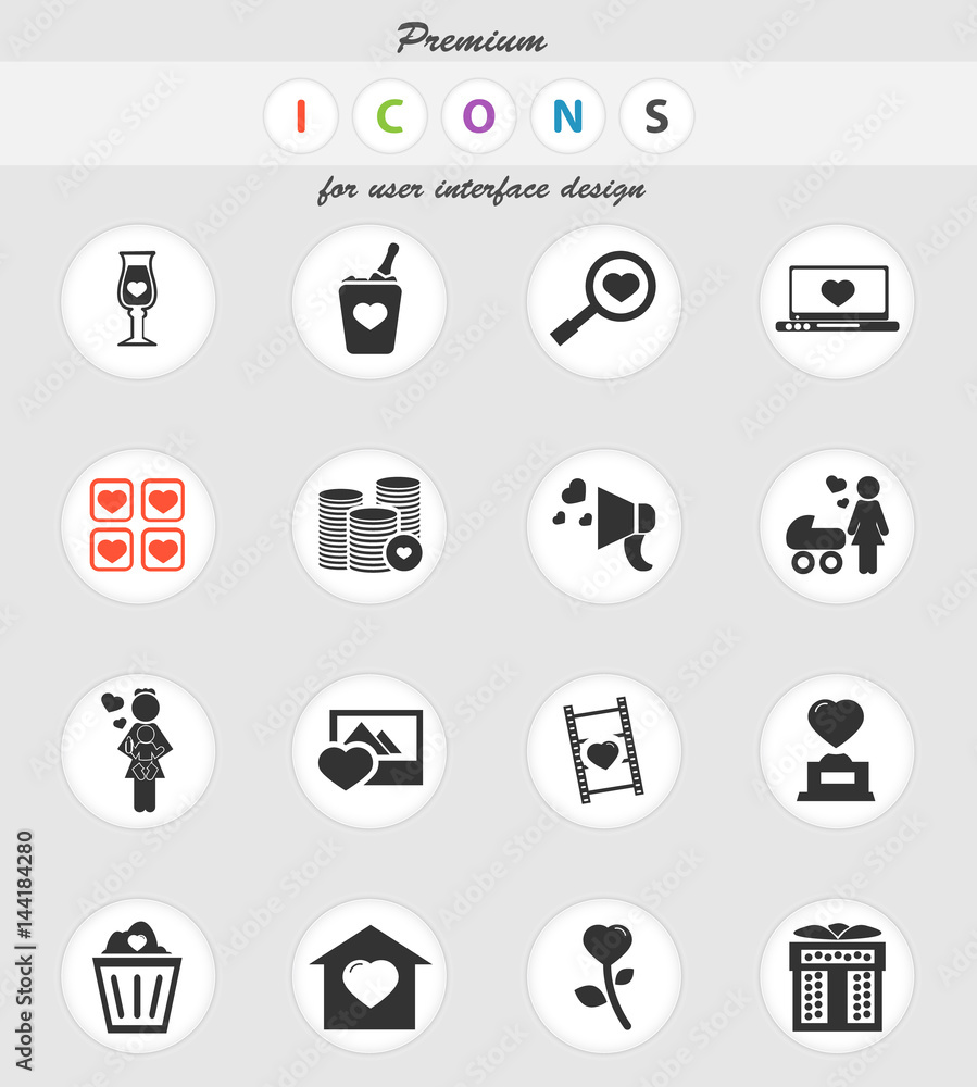valentine day icon set valentine day icon set
