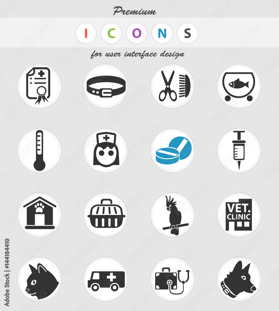veterinary clinic icon set veterinary clinic icon set