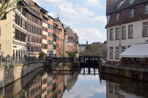 Fototapeta Naklejka Na Ścianę i Meble -  The neighborhood of Petite France in Strasbourg - Alsace - France