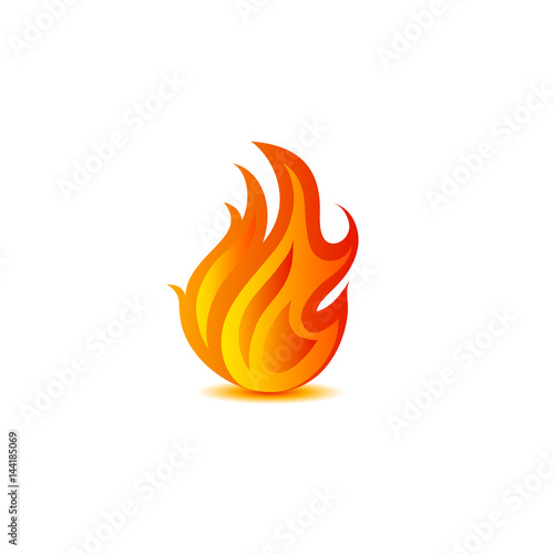 Fire flame. Abstract element for design. Illustration.