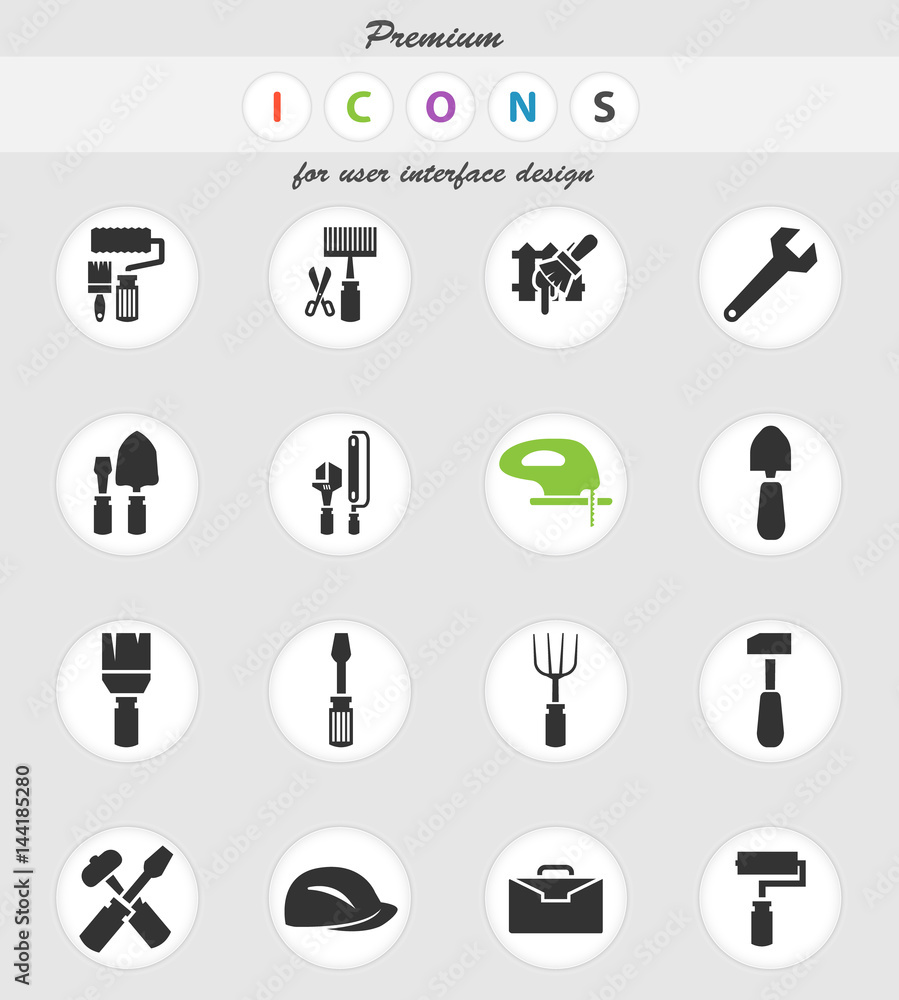 work tools icon set