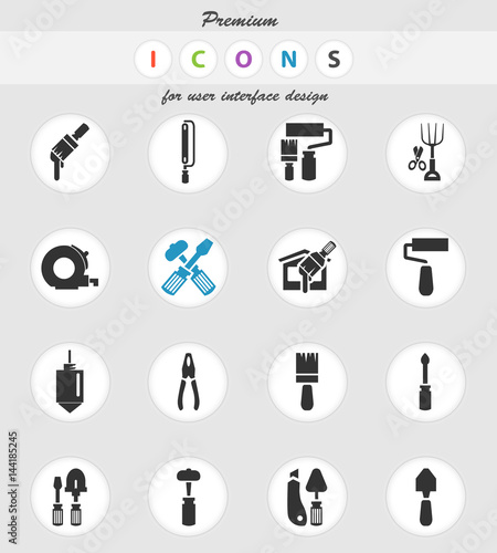 work tools icon set