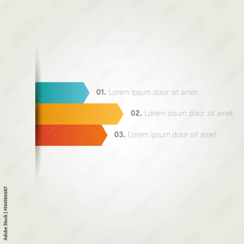Infographics presentation arrows template vector illustration Infographics presentation arrows template vector illustration