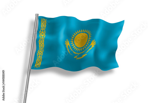 Drapeau du Kazakhstan en qualité vectorielle 