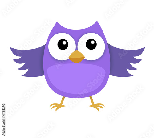 funny happy owl illustration for your design