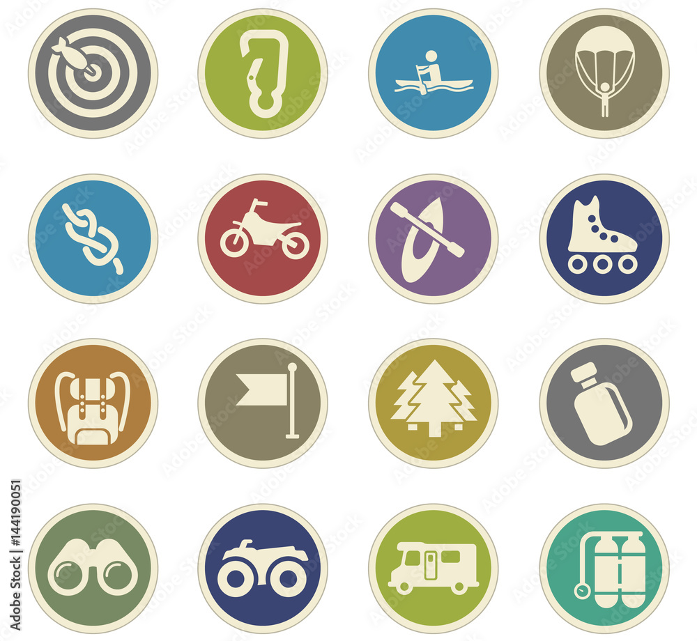 active recreation icon set active recreation icon set