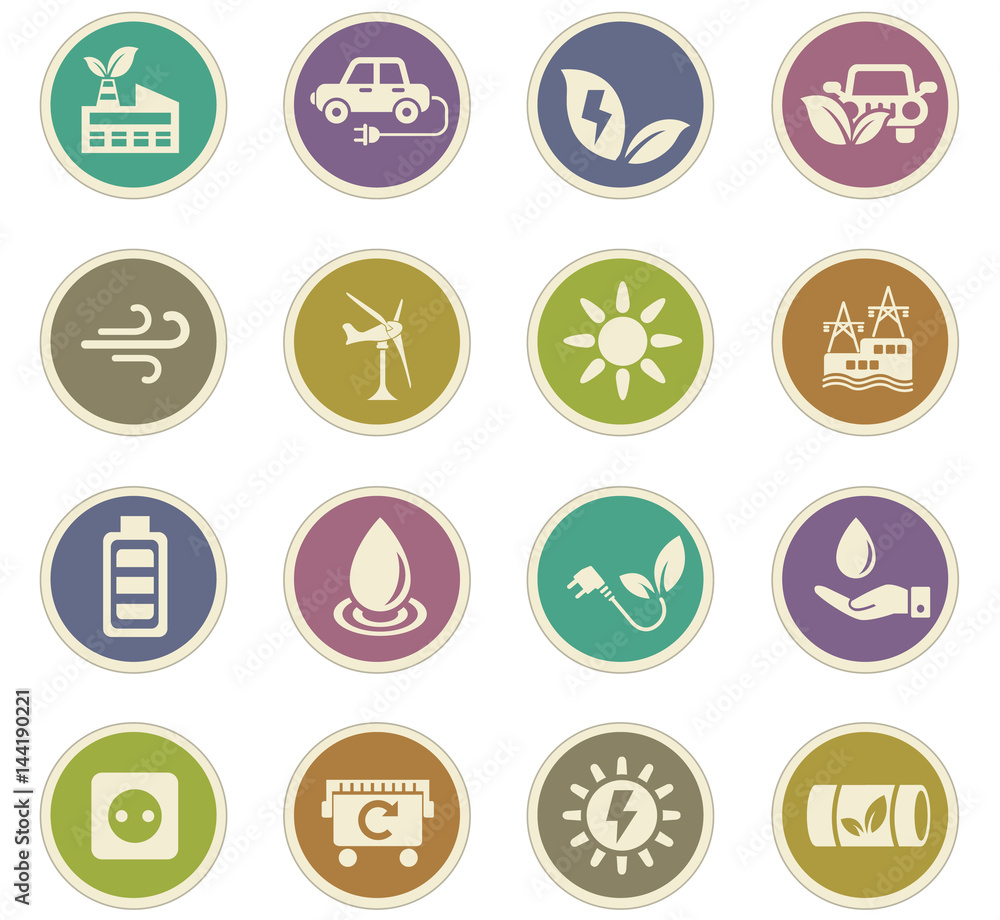 alternative energy icon set alternative energy icon set