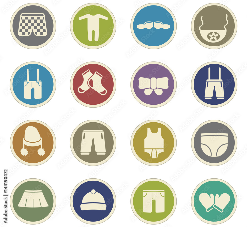 baby clothes icon set baby clothes icon set
