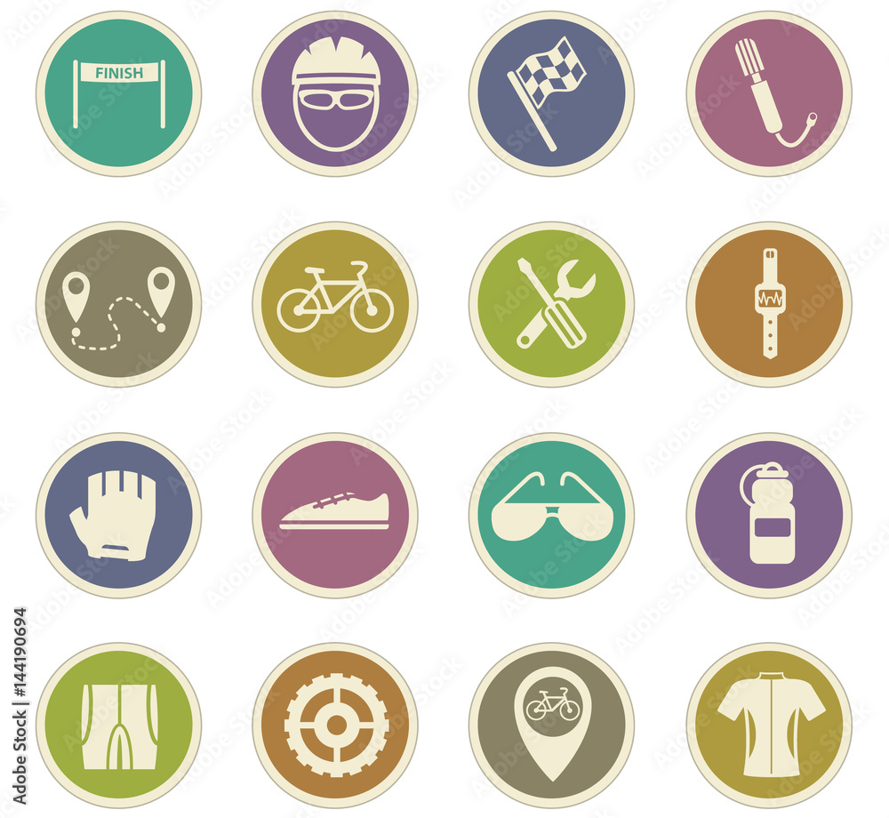 bicycle icon set