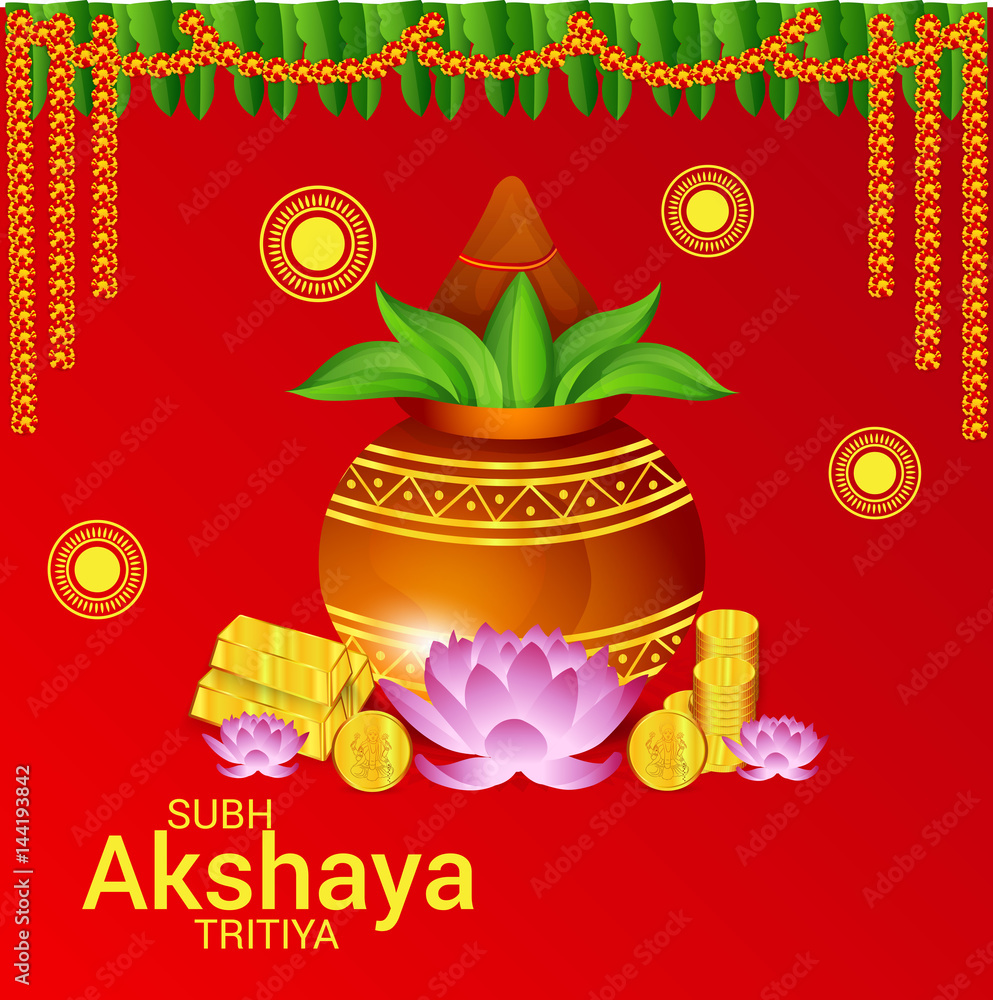 Naklejka premium Akshaya Tritiya.