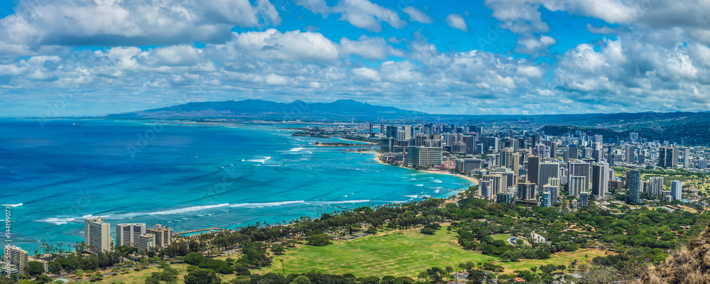 Panoramic view of Honolulu