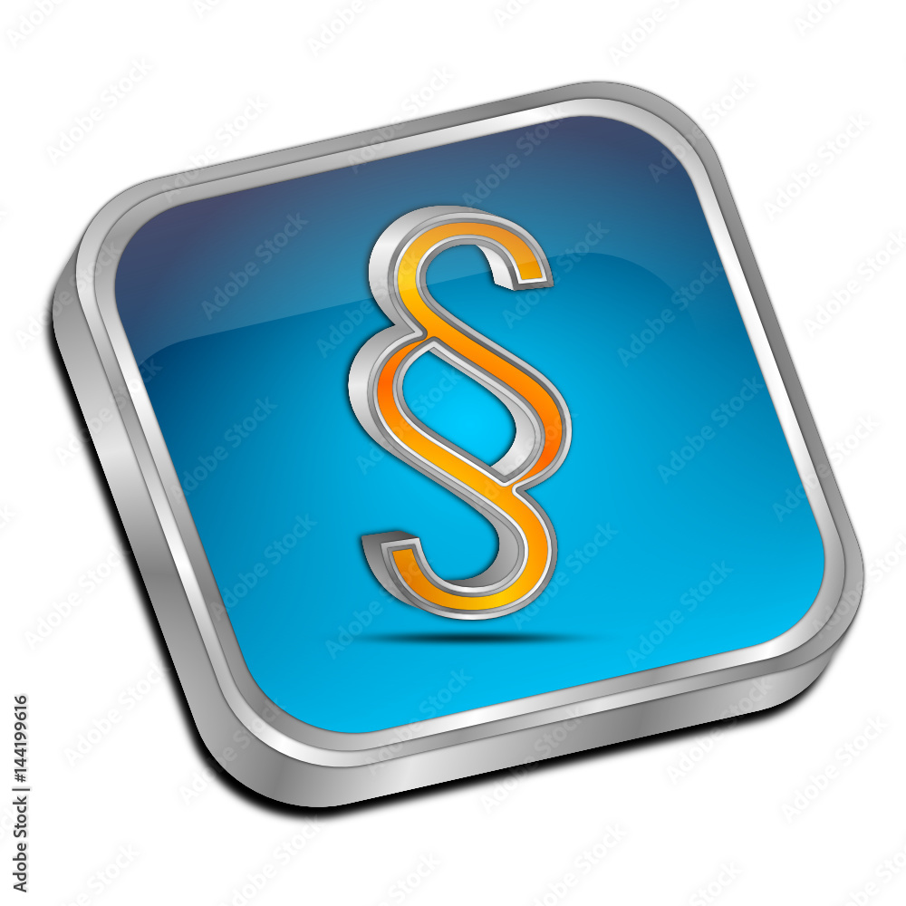 Law paragraph button - 3D illustration Law paragraph button - 3D illustration