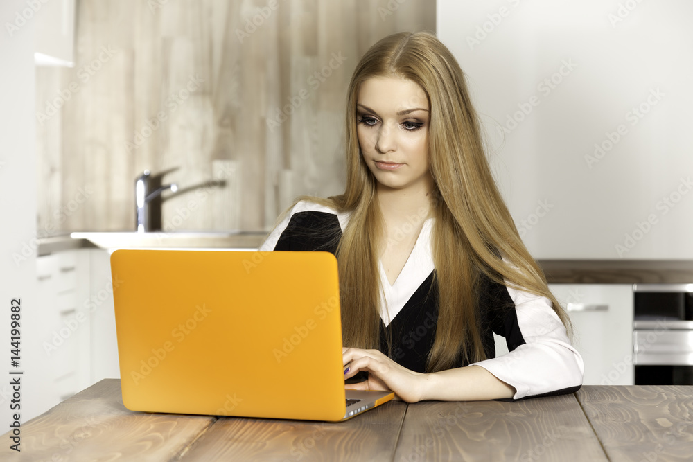 young woman with laptop young woman with laptop