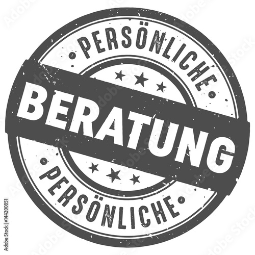 Runder Persönliche Beratung Stempel
