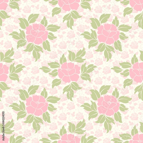 Wallpaper Mural Vector flower seamless pattern background. Elegant texture for backgrounds. Classical luxury old fashioned floral ornament, seamless texture for wallpapers, textile, wrapping. Torontodigital.ca