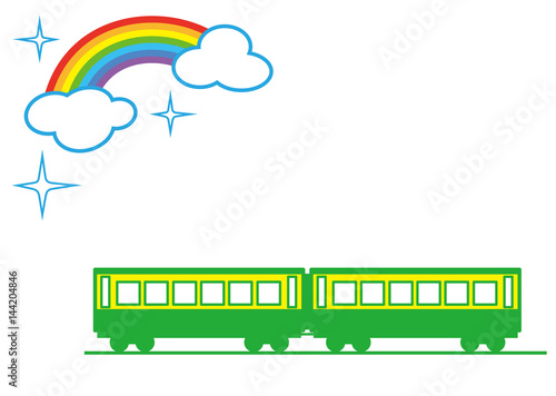 雨上がり　鉄道で旅行