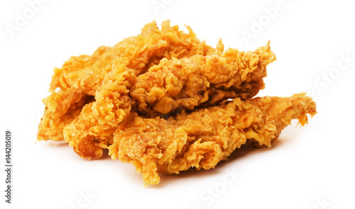 Pieces of crispy breaded fried chicken