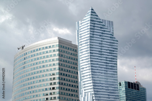 WARSAW  POLAND. Warsaw skyscrapers close up