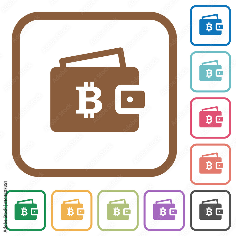 Bitcoin wallet simple icons Bitcoin wallet simple icons