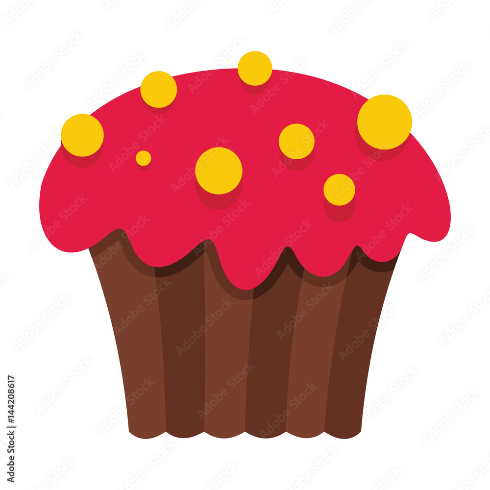 Cartoon tasty cake isolated on white background Cartoon tasty cake isolated on white background