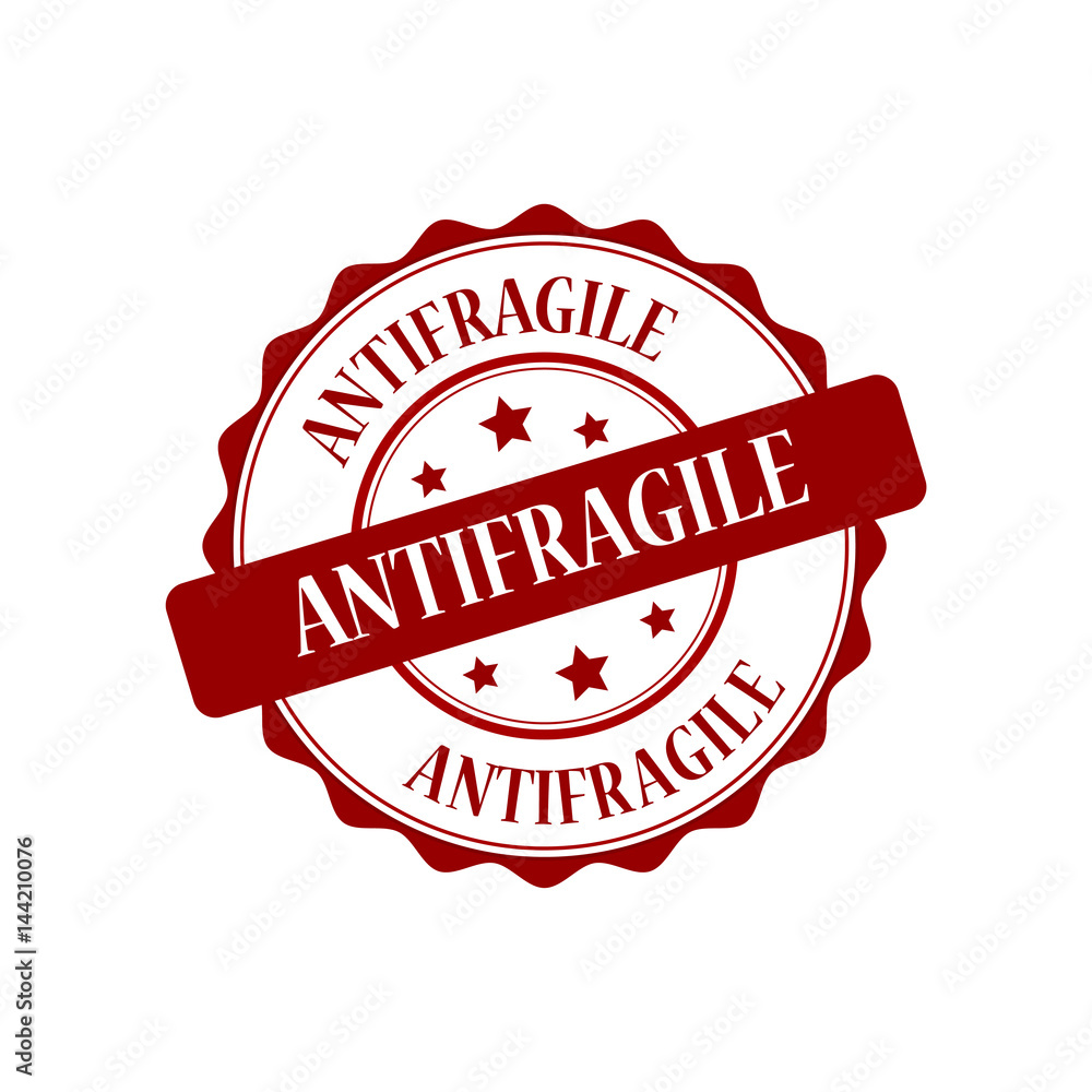 Obraz premium Antifragile red stamp illustration