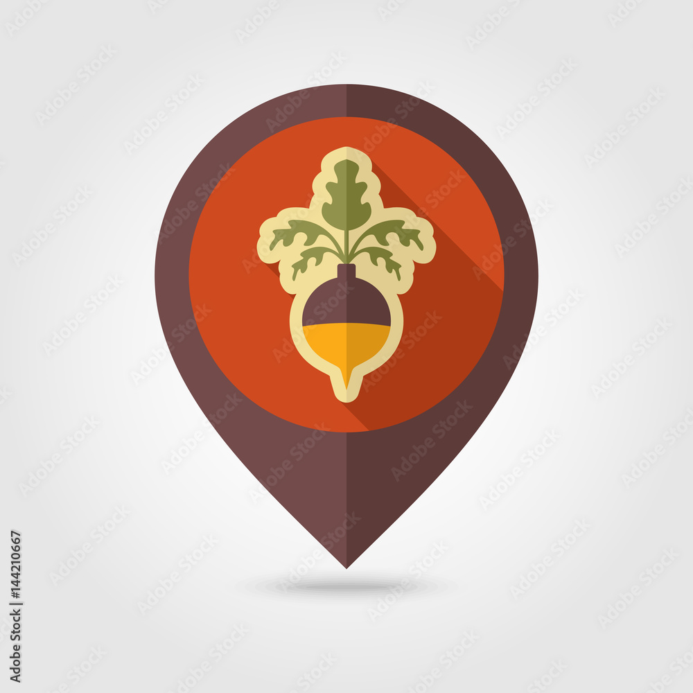 Rutabaga or Swede flat pin map icon. Vegetable Rutabaga or Swede flat pin map icon. Vegetable
