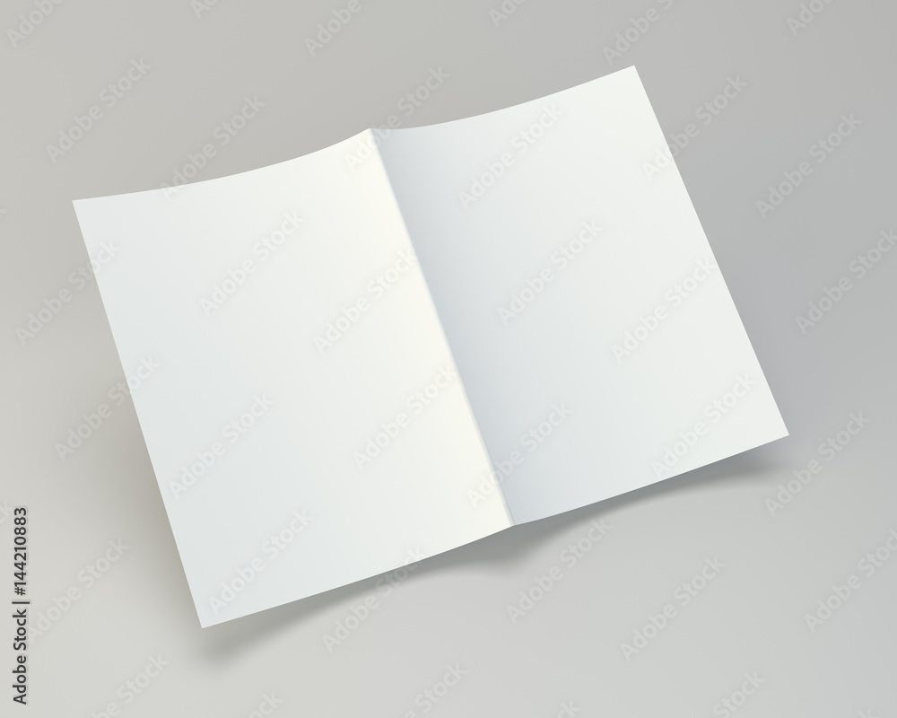 Folded white paper page sheet texture. 3d rendering. Folded white paper page sheet texture. 3d rendering.