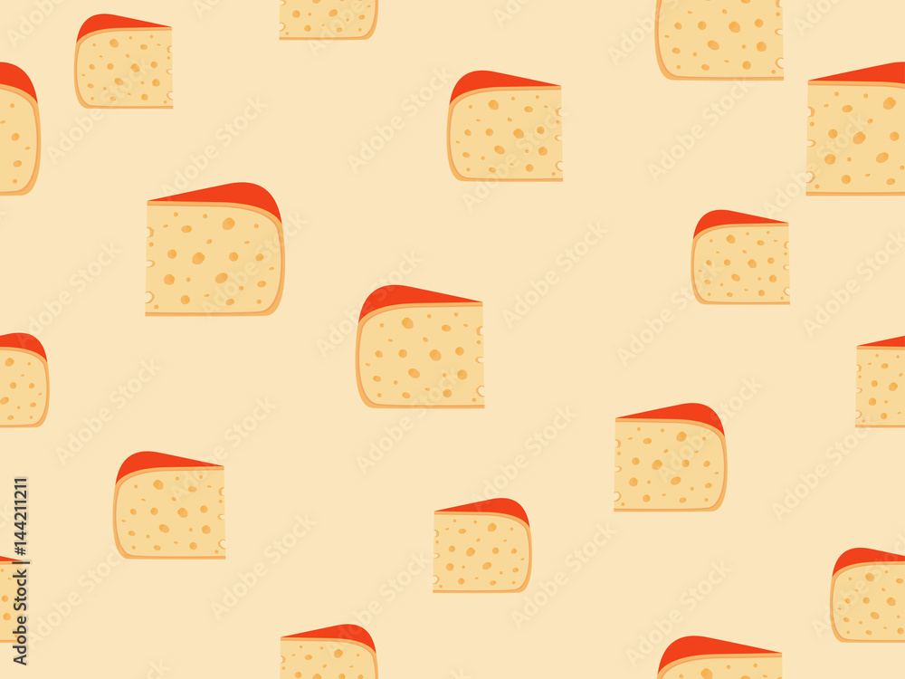 Seamless pattern with cheese. Cheese with holes. Vector illustration Seamless pattern with cheese. Cheese with holes. Vector illustration