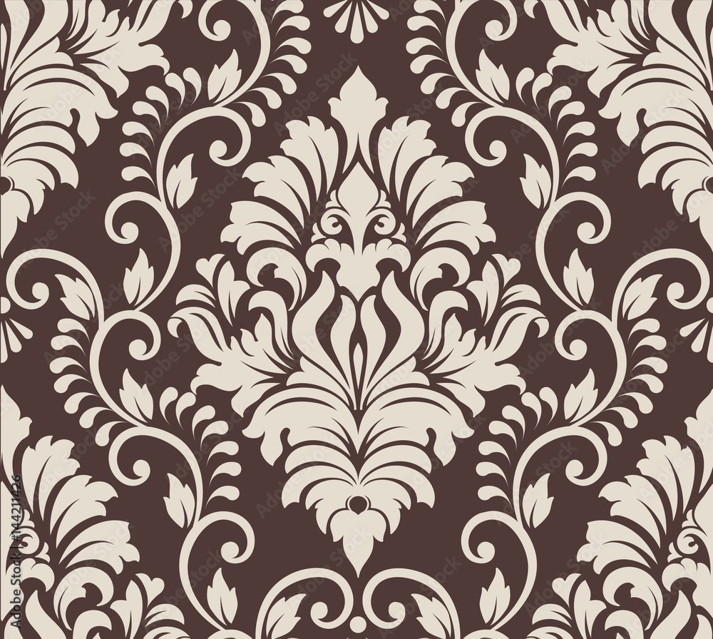 Vector damask seamless pattern element. Classical luxury old fashioned damask ornament, royal victorian seamless texture for wallpapers, textile, wrapping. Exquisite floral baroque template. Vector damask seamless pattern element. Classical luxury old fashioned damask ornament, royal victorian seamless texture for wallpapers, textile, wrapping. Exquisite floral baroque template.