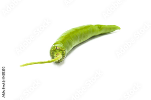 Green chili isolate on white background