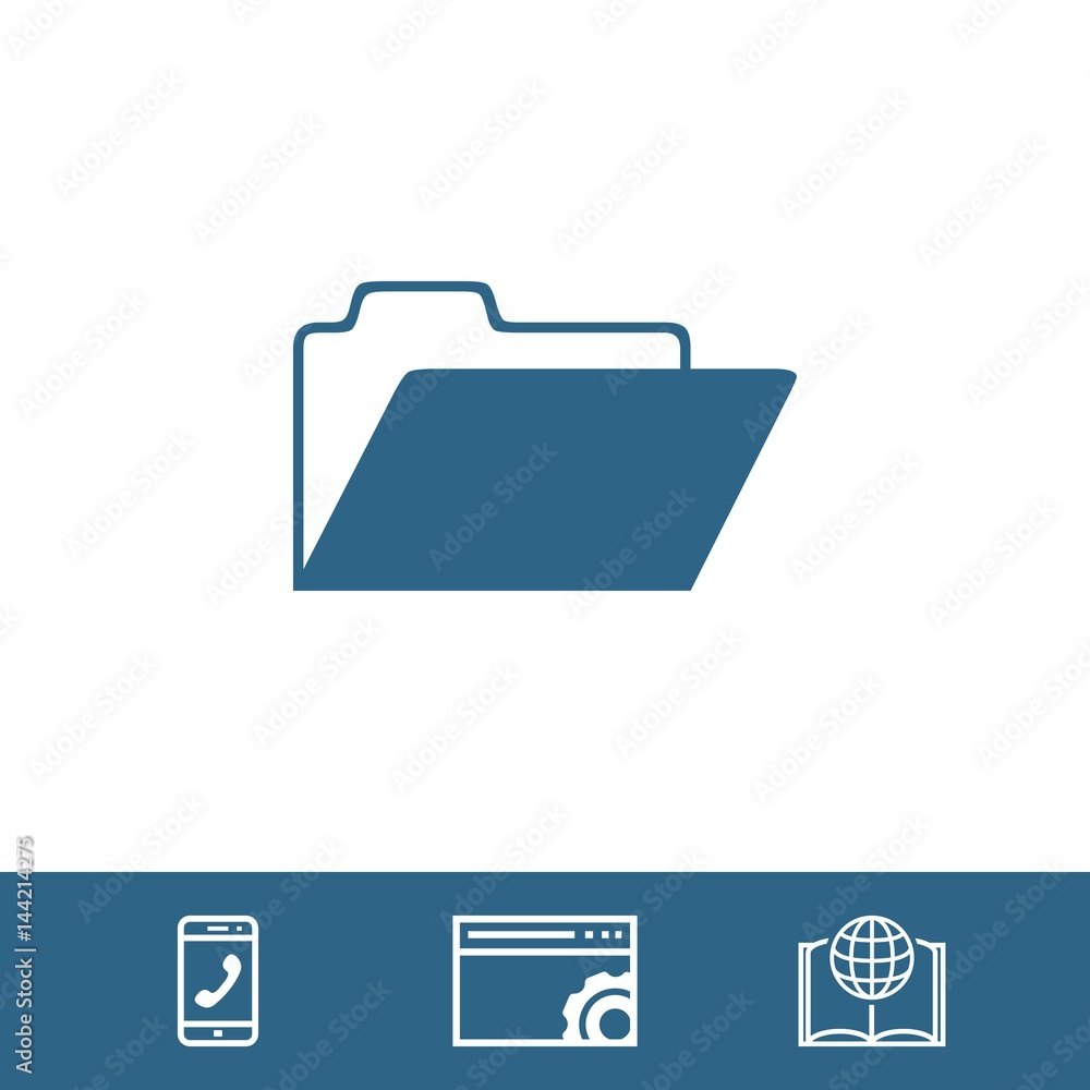 folder icon stock vector illustration flat design