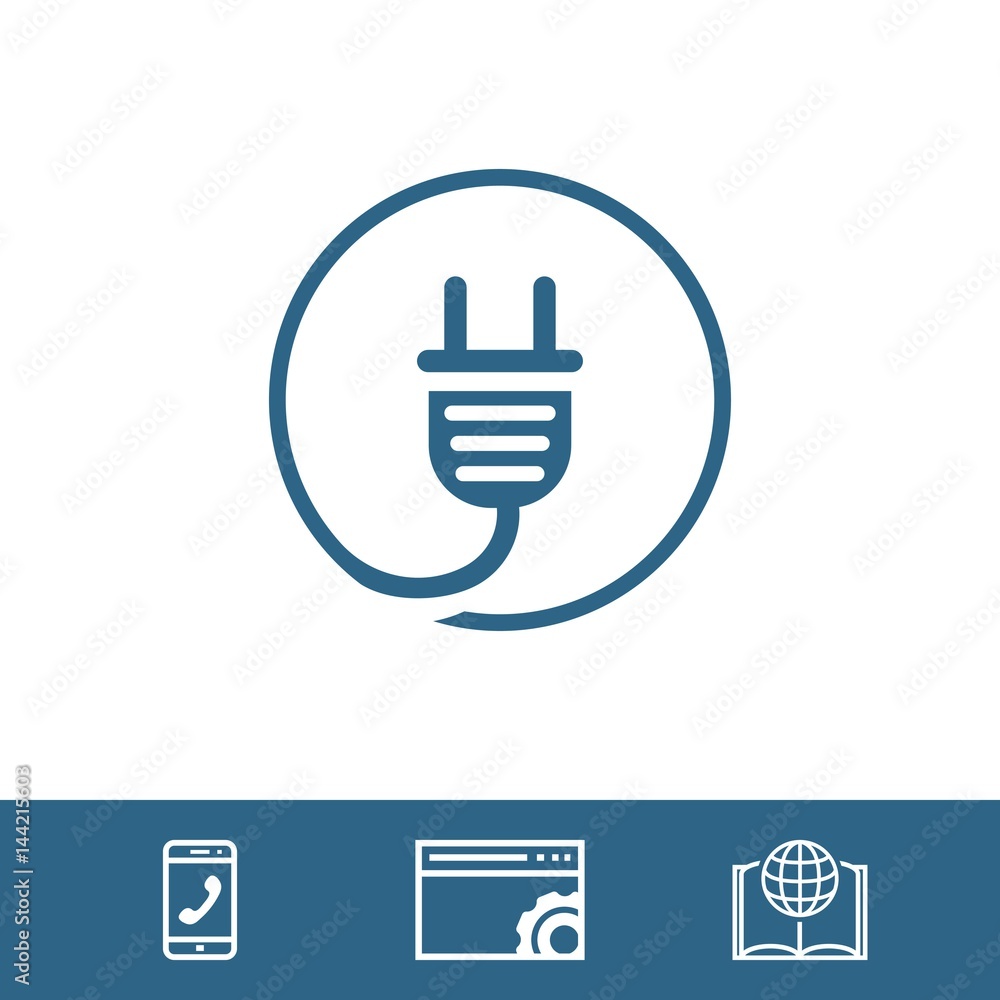 Plug vector icon stock vector illustration flat design Plug vector icon stock vector illustration flat design