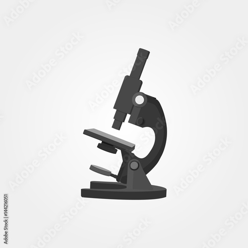 microscope flat vector