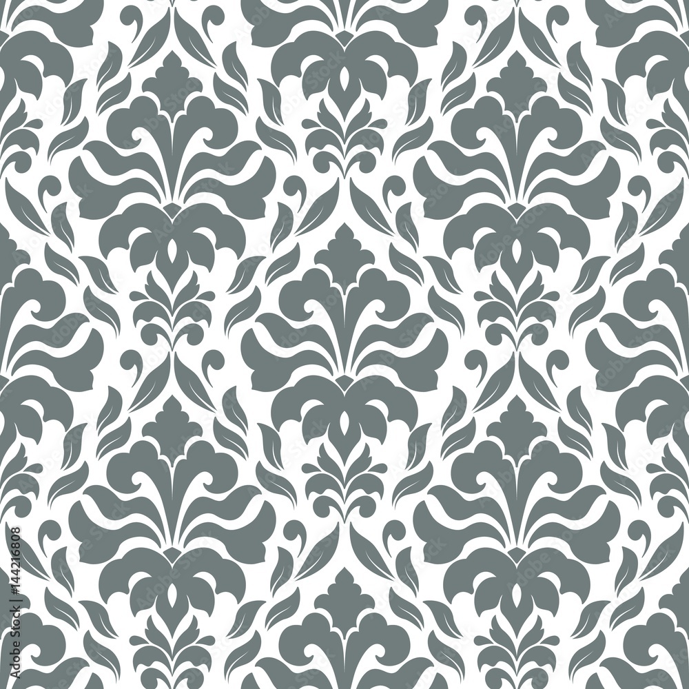 Vector damask seamless pattern background. Classical luxury old fashioned damask ornament, royal victorian seamless texture for wallpapers, textile, wrapping. Exquisite floral baroque template. Vector damask seamless pattern background. Classical luxury old fashioned damask ornament, royal victorian seamless texture for wallpapers, textile, wrapping. Exquisite floral baroque template.