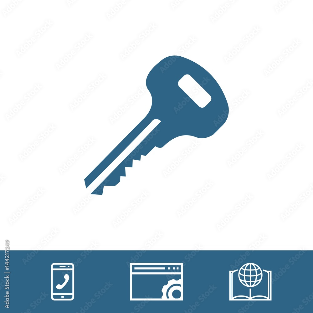 key icon stock vector illustration flat design key icon stock vector illustration flat design