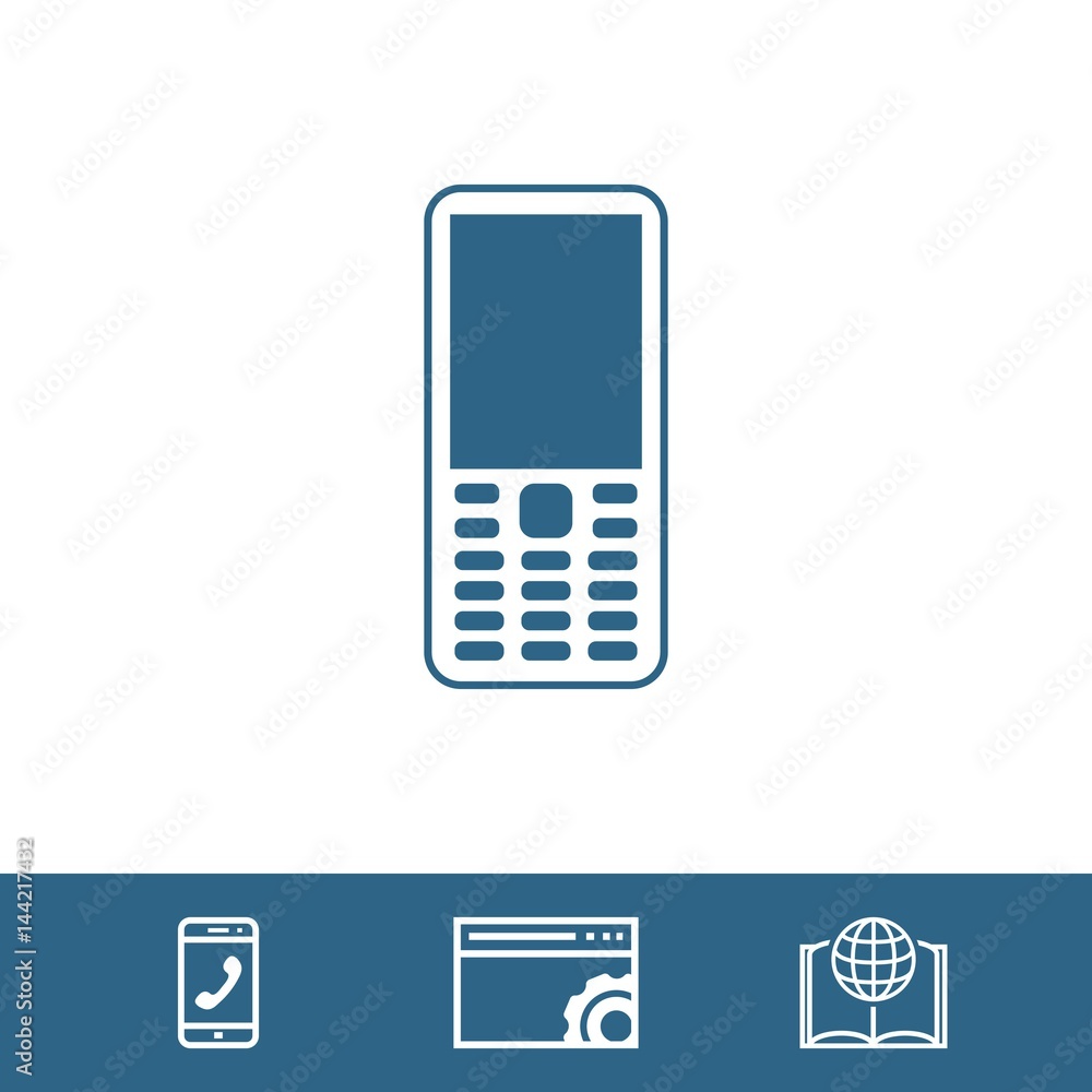 Mobile phone icon stock vector illustration flat design Mobile phone icon stock vector illustration flat design