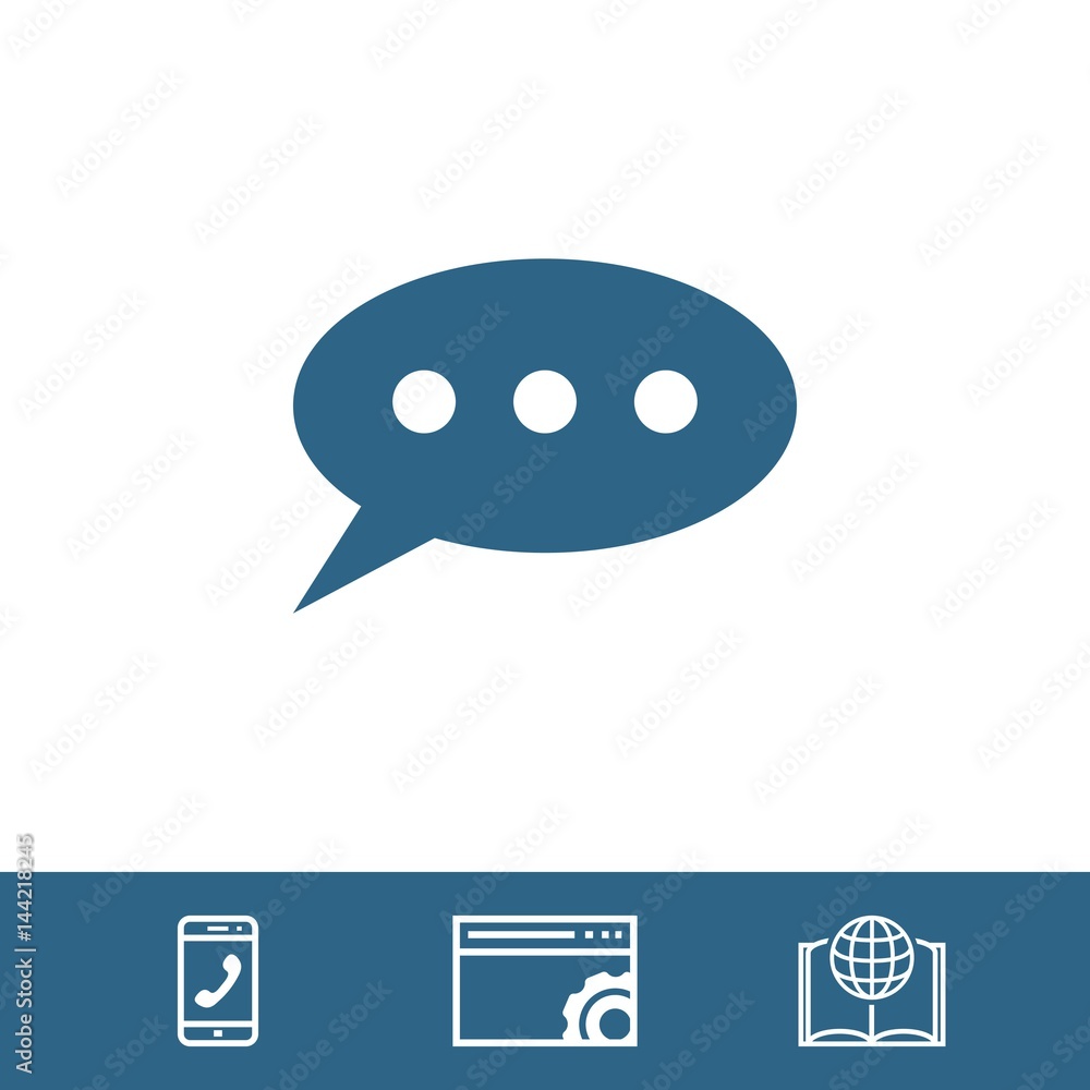 Speech Bubbles Icon. Chat pictogram icon stock vector illustration Speech Bubbles Icon. Chat pictogram icon stock vector illustration