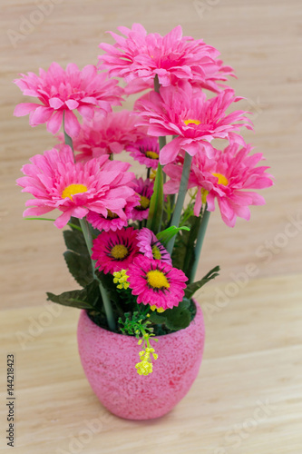 Wallpaper Mural розовые герберы в керамическом горшке Torontodigital.ca