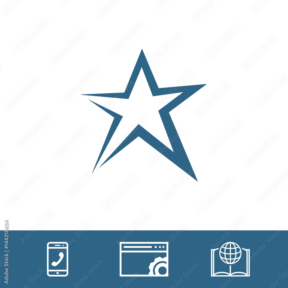 star icon stock vector illustration flat design star icon stock vector illustration flat design