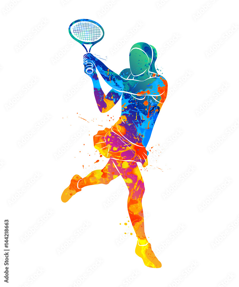 tennis player, silhouette Fotografia, Obraz na Posters.sk