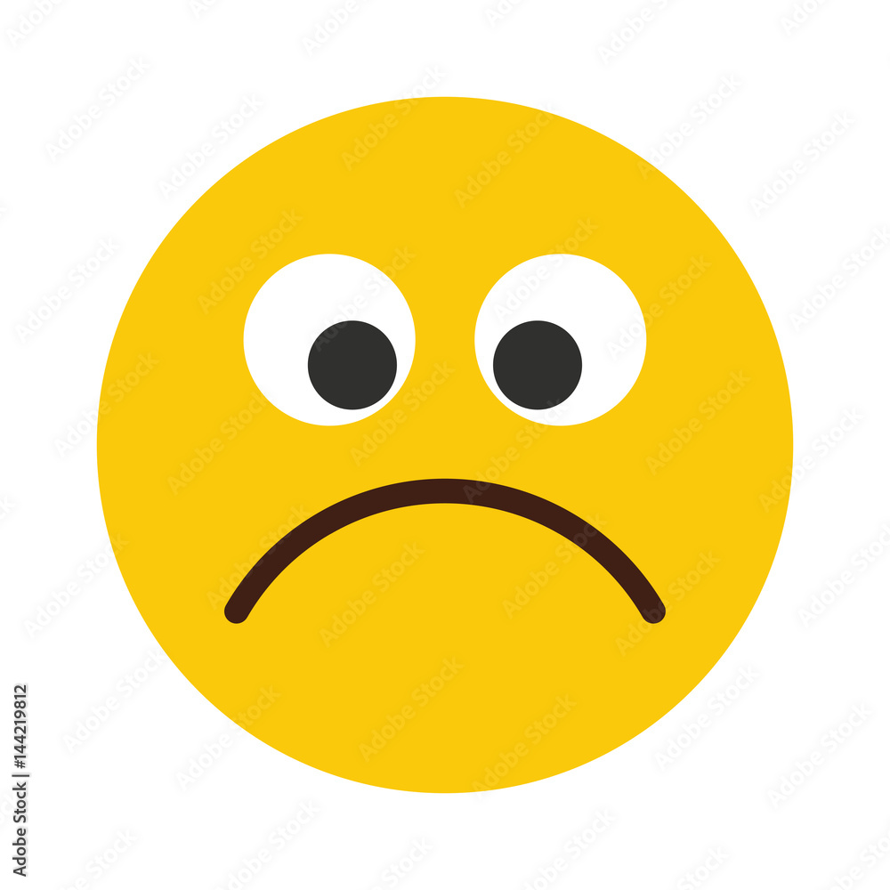 Flat smile emodji isolated on white background Flat smile emodji isolated on white background