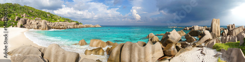 Panorama Anse Marron Strand - Seychellen
